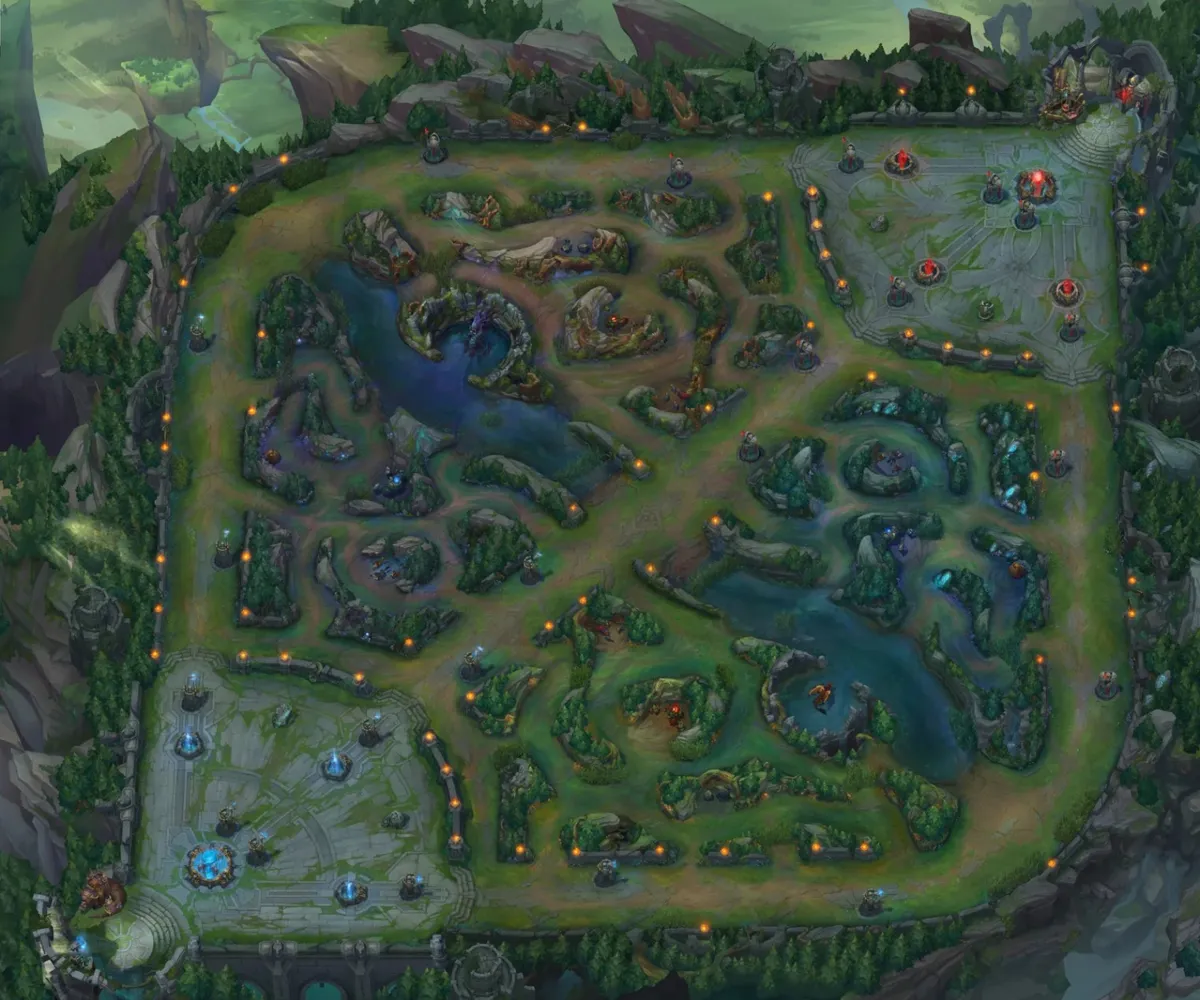 Full Summoner's Rift map