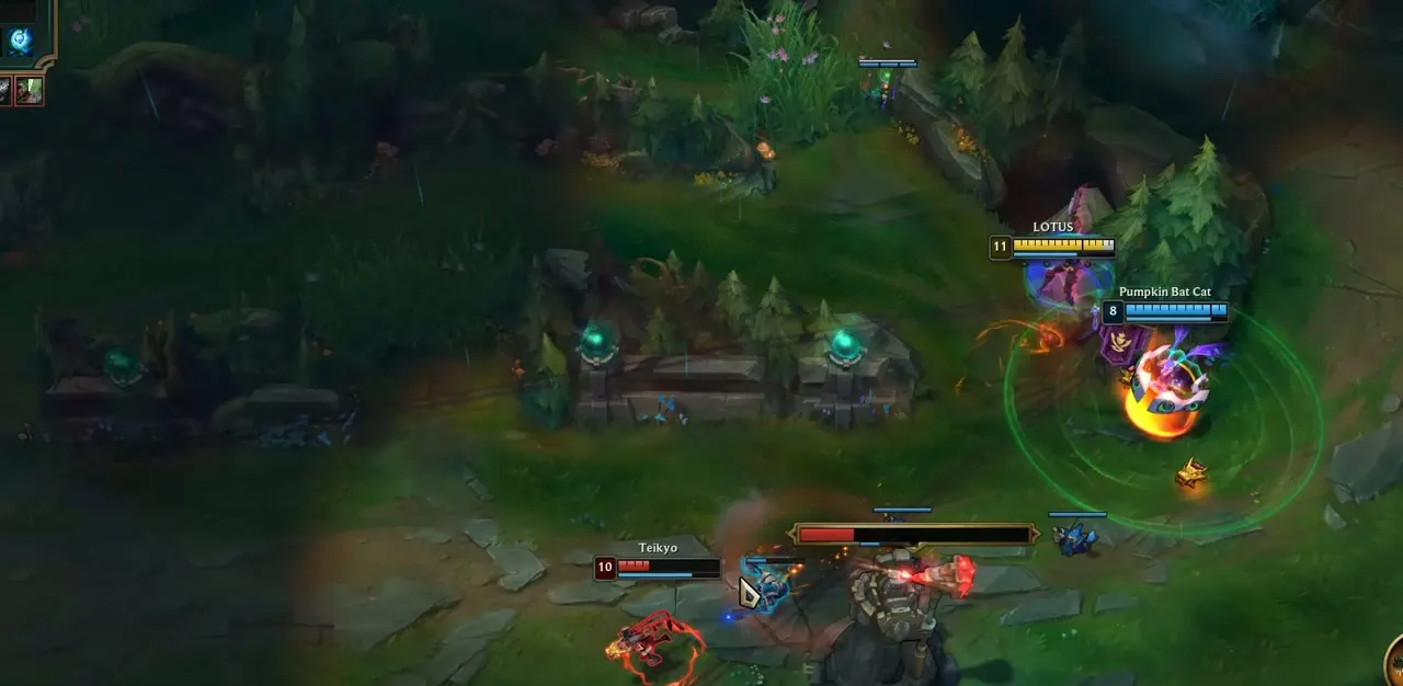 Bot lane spacing